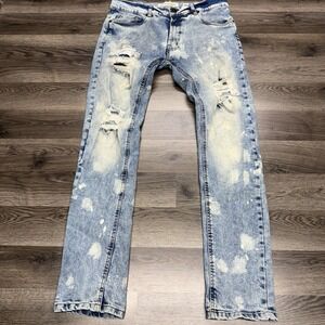 Evolution In Design Distressed Skinny Jeans Men's 32x30 Streetwear Bleached Desi